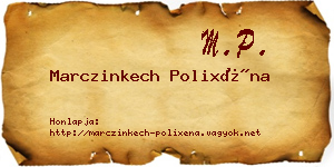 Marczinkech Polixéna névjegykártya